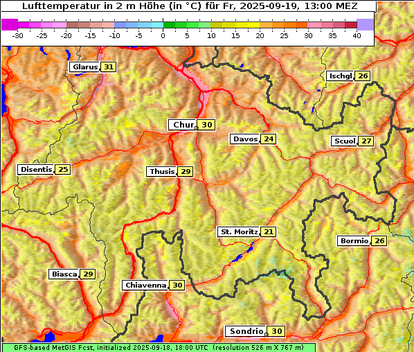 Temperatur, 19. 9. 2025