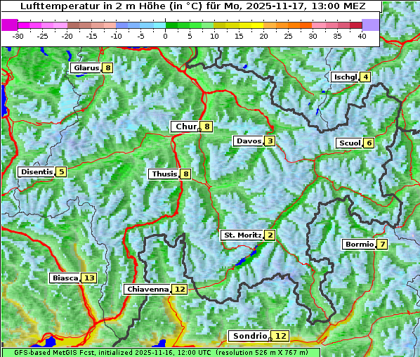 Temperatur, 17. 11. 2025