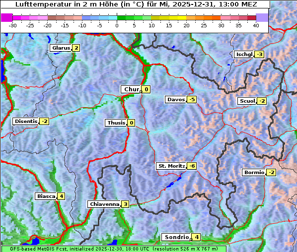 Temperatur, 31. 12. 2025