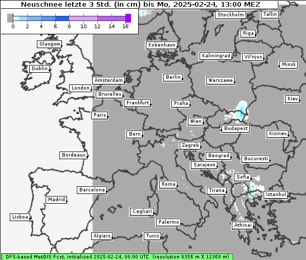 Neuschnee, 24. 2. 2025