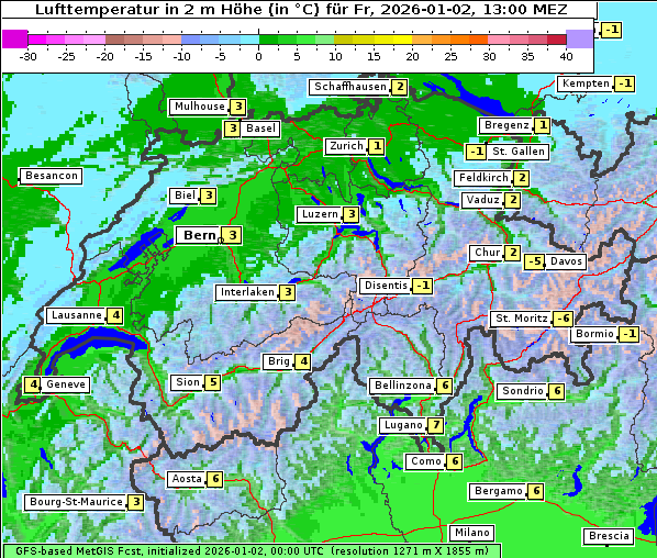 Temperatur, 2. 1. 2026