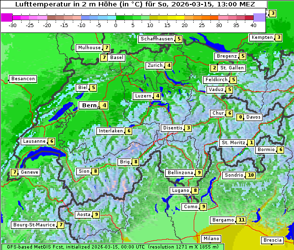 Temperatur, 15. 3. 2026