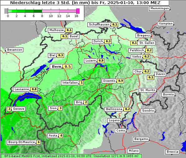 Niederschlag, 10. 1. 2025