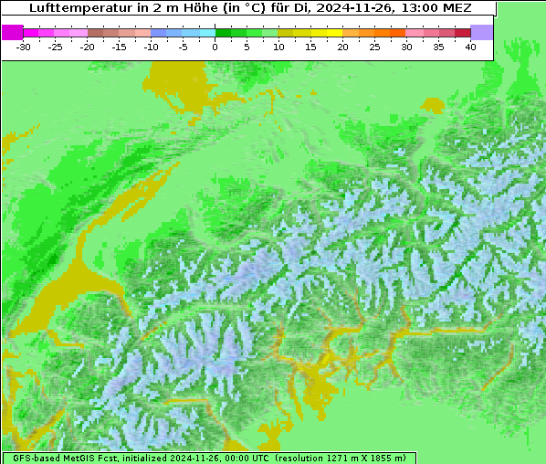 Temperatur, 26. 11. 2024