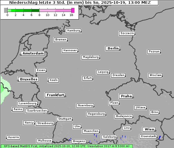 Niederschlag, 19. 10. 2025
