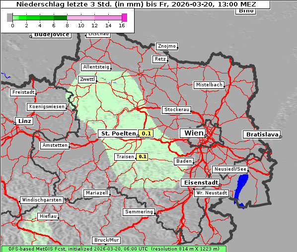 Niederschlag, 20. 3. 2026