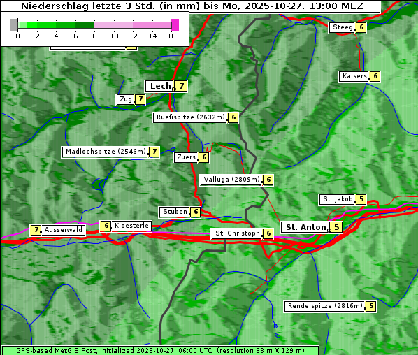Niederschlag, 27. 10. 2025