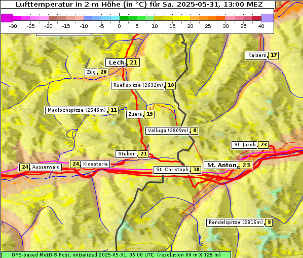 Temperatur, 31. 5. 2025
