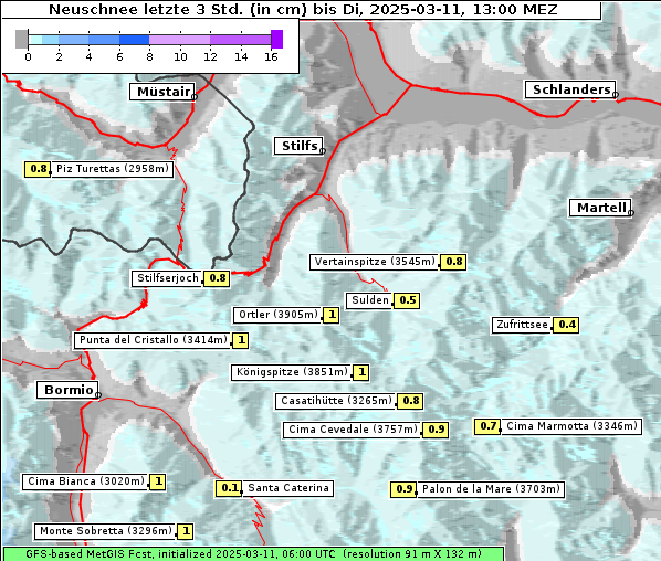 Neuschnee, 11. 3. 2025