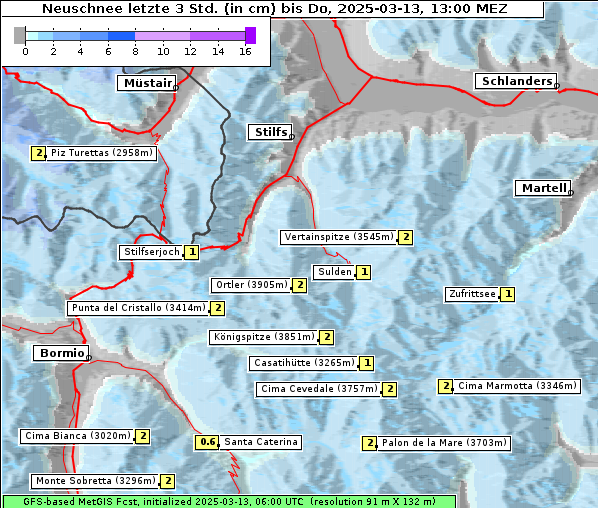 Neuschnee, 13. 3. 2025