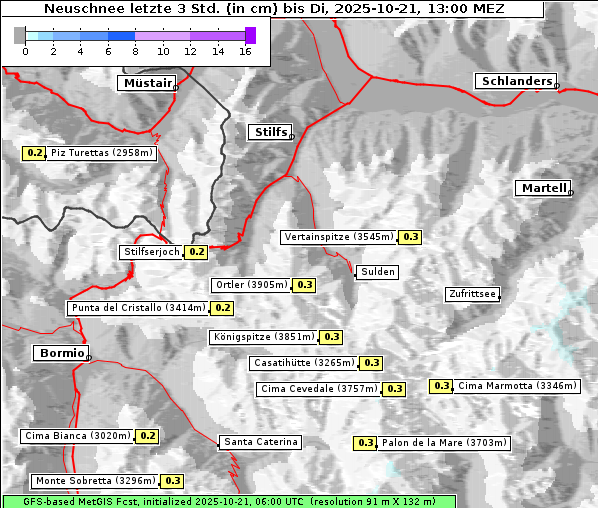 Neuschnee, 21. 10. 2025