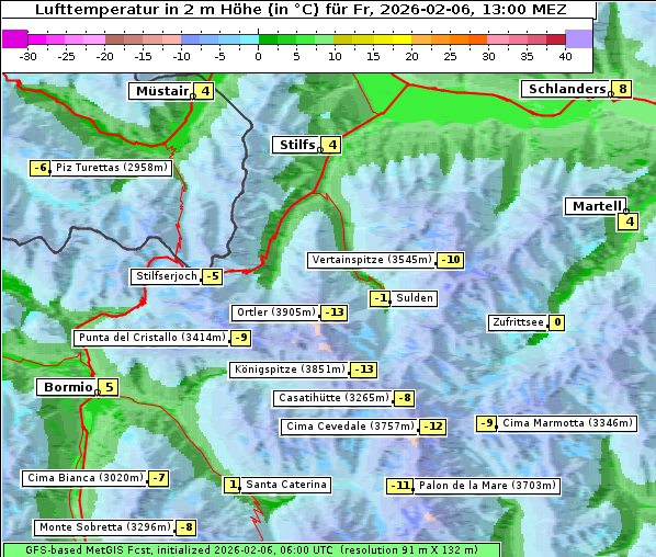Temperatur, 6. 2. 2026