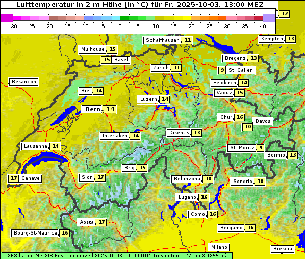 Temperatur, 3. 10. 2025