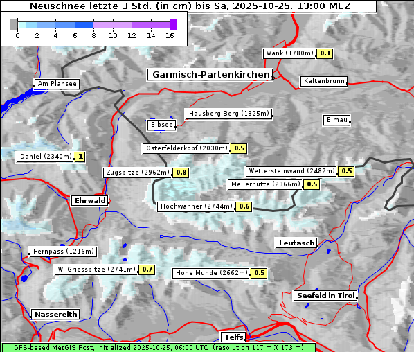 Neuschnee, 25. 10. 2025