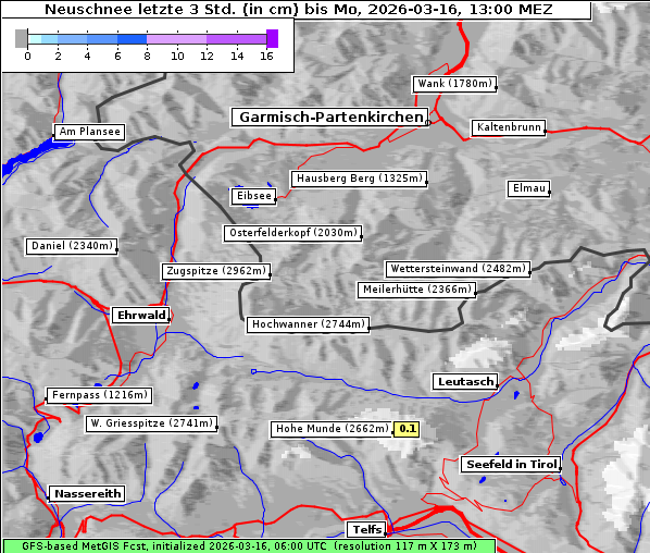 Neuschnee, 16. 3. 2026