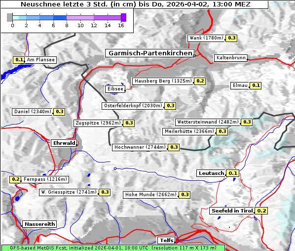 Neuschnee, 2. 4. 2026