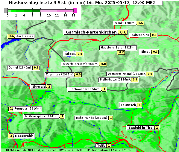 Niederschlag, 12. 5. 2025