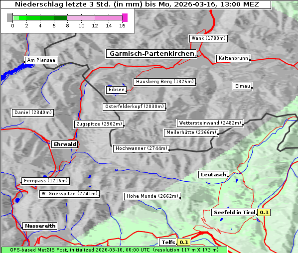 Niederschlag, 16. 3. 2026