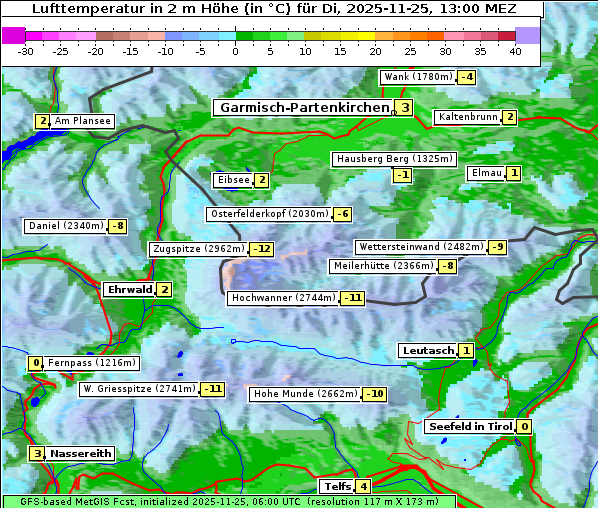 Temperatur, 25. 11. 2025
