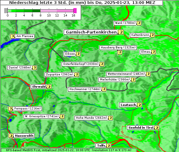 Niederschlag, 23. 1. 2025