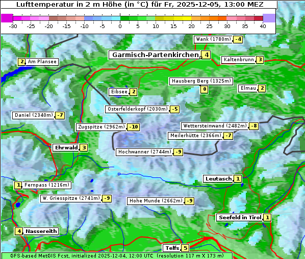 Temperatur, 5. 12. 2025