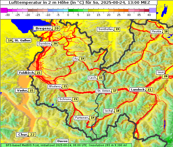 Temperatur, 24. 8. 2025