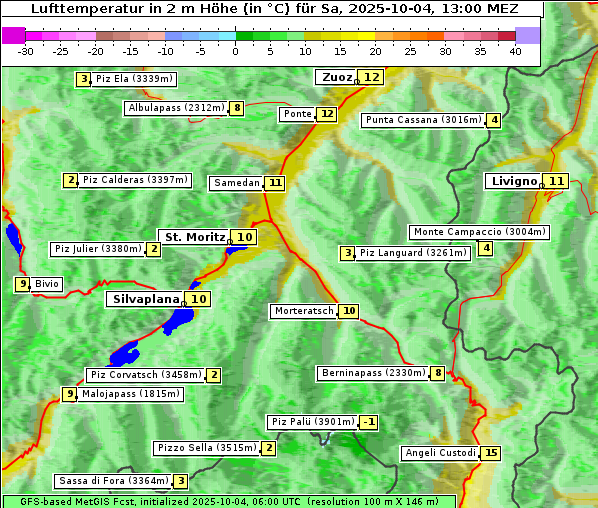Temperatur, 4. 10. 2025