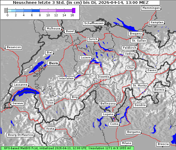 Neuschnee, 14. 4. 2026