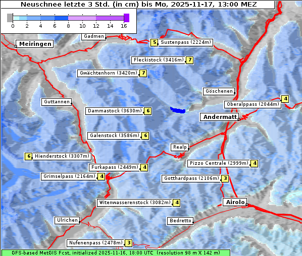 Neuschnee, 17. 11. 2025