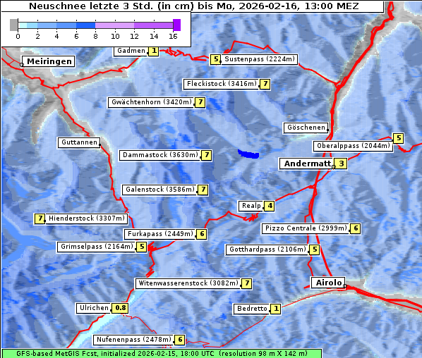 Neuschnee, 16. 2. 2026