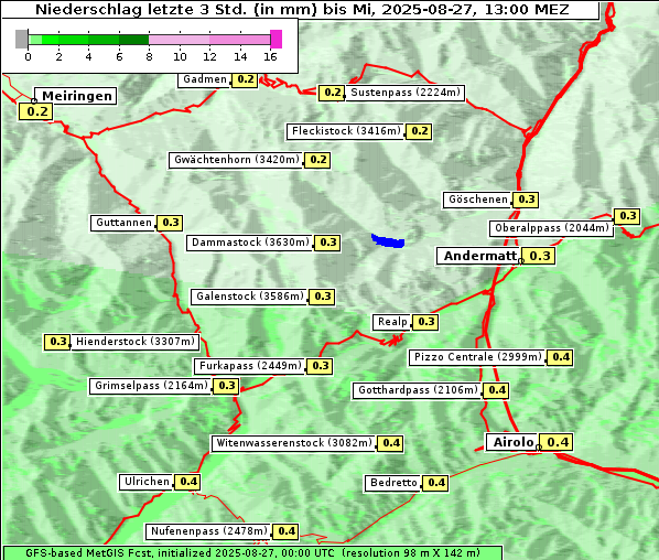 Niederschlag, 27. 8. 2025