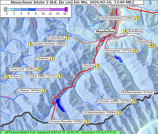 Neuschnee, 16. 2. 2026