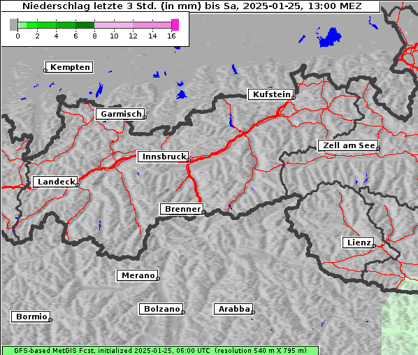 Niederschlag, 25. 1. 2025