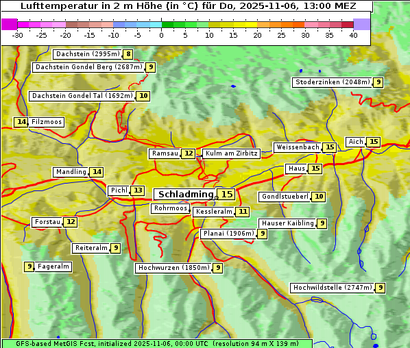 Temperatur, 6. 11. 2025