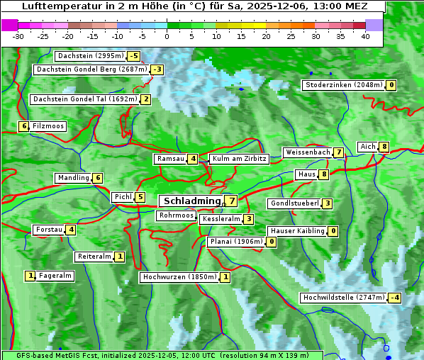 Temperatur, 6. 12. 2025