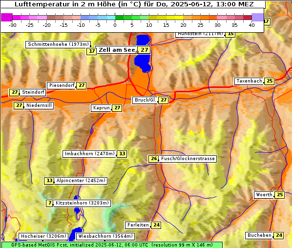 Temperatur, 12. 6. 2025