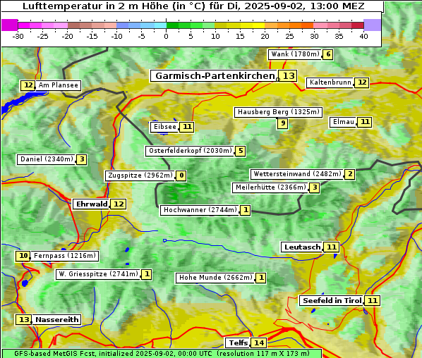 Temperatur, 2. 9. 2025