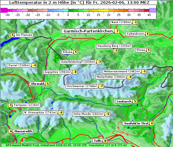 Temperatur, 6. 2. 2026