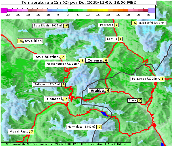 Temperatur, 9. 11. 2025