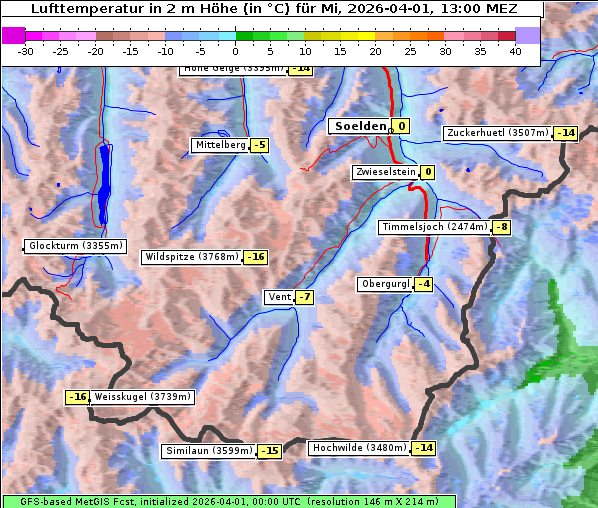 Temperatur, 1. 4. 2026