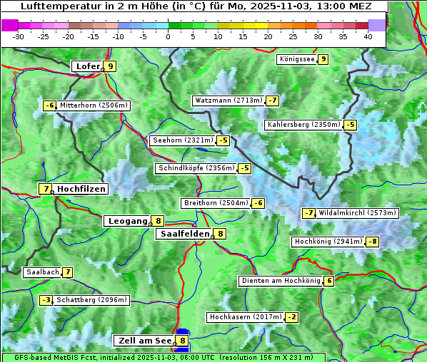 Temperatur, 3. 11. 2025