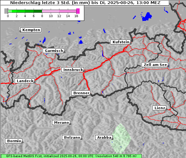Niederschlag, 26. 8. 2025