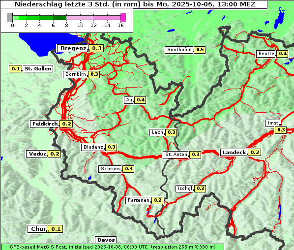 Niederschlag, 6. 10. 2025