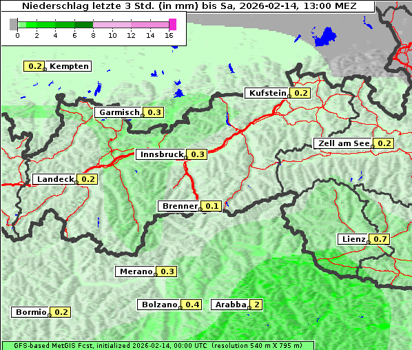 Niederschlag, 14. 2. 2026