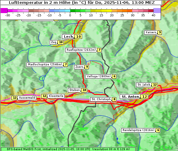 Temperatur, 6. 11. 2025