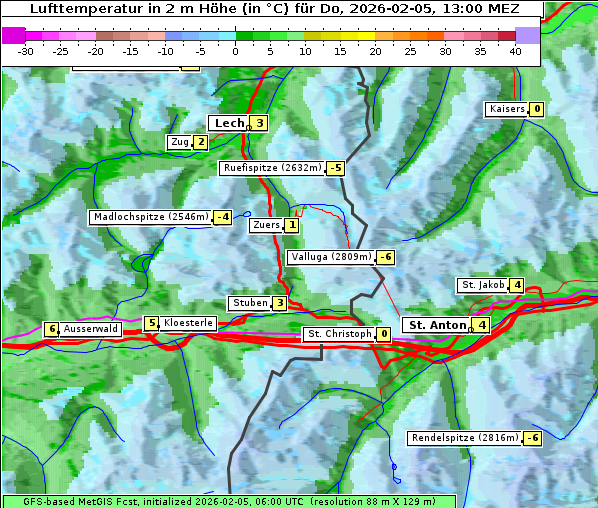 Temperatur, 5. 2. 2026