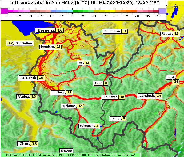 Temperatur, 29. 10. 2025