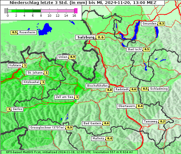 Niederschlag, 20. 11. 2024