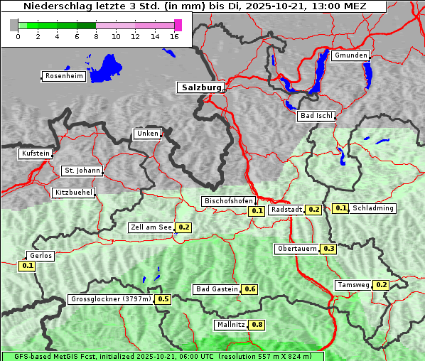 Niederschlag, 21. 10. 2025