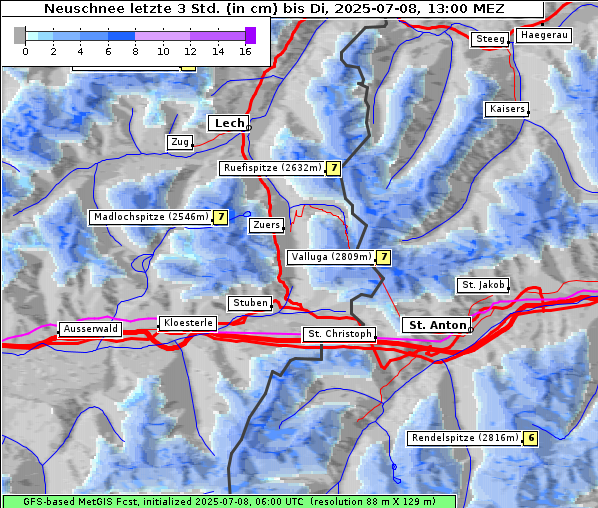 Neuschnee, 8. 7. 2025